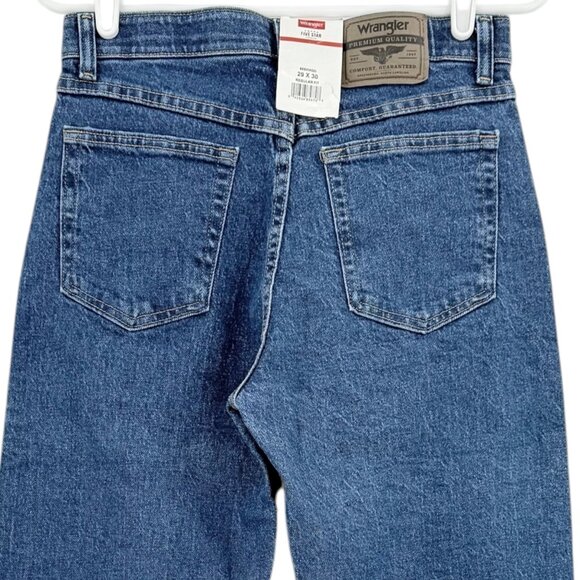 Wrangler Mens Regular Fit Stretch Blue Denim Jeans Size 29x30  Straight Leg NWOT - Picture 4 of 10